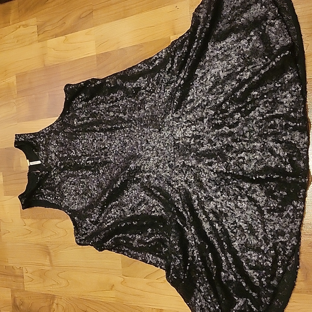 Free People Babydoll Sequin Dress Black S